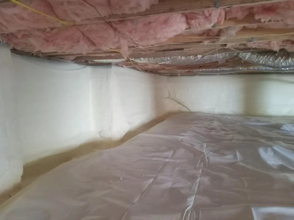 Crawl space encapsulation with closed-cell spray foam for Metal Roof Coating in St. George